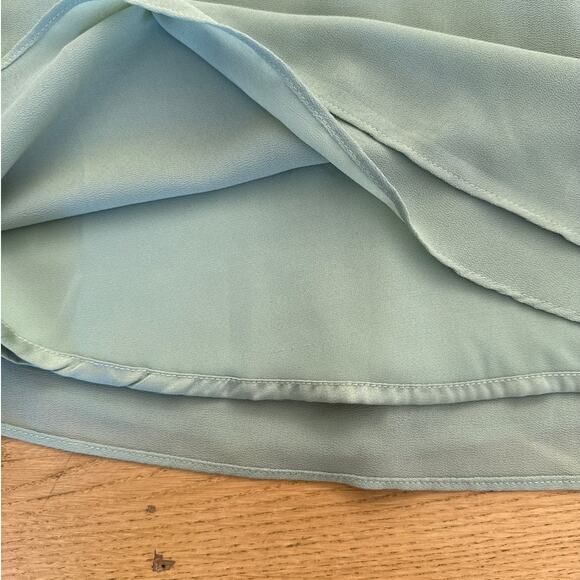 Oh Polly - Strapless Plunge Neck Corset Mini Dress in Sage Green - Picture 4 of 4